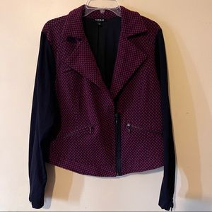 Torrid Moto jacket houndstooth